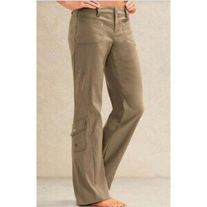 Athleta Dipper Cargo Pants Womens‎ 4 Tan Gorpcore Outdoor Hiking Utility Stretch